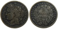 France 2 Francs Coin, Cérès, Paris, Silver, KM:817.1 -