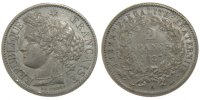 France 2 Francs Coin, Cérès, Paris, Silver, Gadoury:530a -