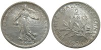 France 2 Francs Coin, Semeuse, Silver, Gadoury:532 -