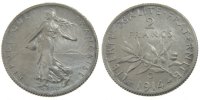 France 2 Francs Coin, Semeuse, Castelsarrasin, Silver -