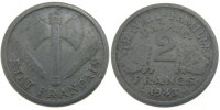 France 2 Francs Coin, Bazor, Beaumont le Roger, Aluminum -