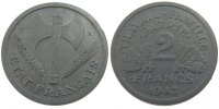 France 2 Francs Coin, Bazor, Beaumont le Roger, Aluminum -