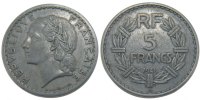 France 5 Francs Coin, Lavrillier, Beaumont le Roger -