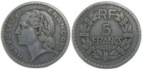 France 5 Francs Coin, Lavrillier, Aluminum, Gadoury:766a -