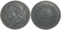 France 5 Francs Coin, Lavrillier, Paris, Aluminum, KM:888b.1 -