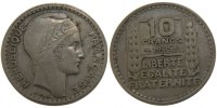 France 10 Francs Coin, Turin, Copper-nickel, KM:908.1 -