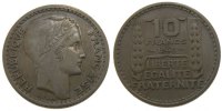 France 10 Francs Coin, Turin, Copper-nickel, KM:908.1 -