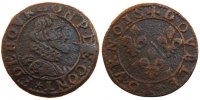 FRENCH STATES 2 Deniers, Tournois Coin, CHATEAU-RENAUD, Copper -
