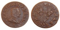 FRENCH STATES 2 Deniers, Tournois Coin, CHATEAU-RENAUD, Copper -