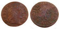 FRENCH STATES Denier Tournois Coin, DOMBES, Gaston d'Orléans -