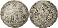 France 5 Francs Coin, Union et Force, Perpignan, Silver -