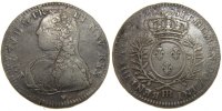 France 1/2 ECU, 44 Sols Coin, Louis XV, 1/2 Écu aux branches d'olivier -