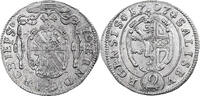 Bishopric of Salzburg 2 Kreuzer Johann Ernst von Thun, Salzburg, Silver -