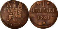 German States Heller Coin, FRANKFURT AM MAIN, Copper, KM:301 -
