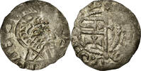 France Denarius Coin, Picardie, Soissons, Abbaye de Saint-Médard -