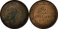 France 2 Centimes Coin, Cérès, Paris, Bronze, KM:827.1 -
