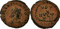 Reduced follis Coin, Valentinian II, Antioch, Rare, Bronze -