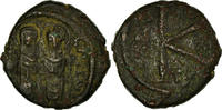 Half Follis Coin, Justin II, Thessalonica, Copper -