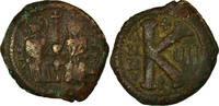 Half Follis Coin, Justin II, Antioch, Copper, Sear:381 -