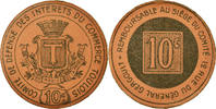 France 10 Centimes Coin, Comité de Défense des Intérêts du Commerce Toulois, Toul, 10 -