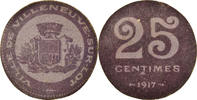 France 25 Centimes Coin, Ville de Villeneuve-sur-Lot, Villeneuve-sur-Lot -