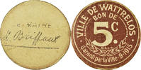 France 5 Centimes Coin, Ville de Wattrelos, Wattrelos, Cardboard -