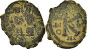 Half Follis Coin, Justin II, Nicomedia, Copper, Sear:370 -