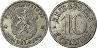 Germany 10 Pfennig Coin, Stadtgemeinde Heidelberg, Kriegsgeld, Heidelberg -