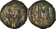 Follis Coin, Justin II, Antioch, Copper, Sear:379 -