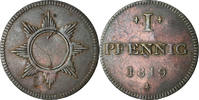 German States Pfennig Coin, FRANKFURT AM MAIN, Copper, KM:Tn7 -