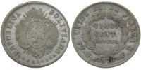 Bolivia 5 Centavos Coin, Silver, KM:157.1 -