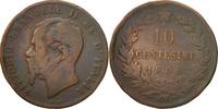 Italy 10 Centesimi Coin, Vittorio Emanuele II, Strasbourg -