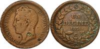 Monaco Decime Coin, Honore V, Copper, KM:97.1 -