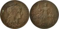 France 10 Centimes Coin, Dupuis, Paris, Bronze, KM:843, Le -
