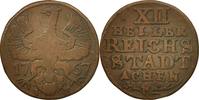 German States 12 Heller Coin, AACHEN, Copper, KM:51 -
