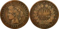 France 10 Centimes Coin, Cérès, Paris, Bronze, KM:815.1, Le -