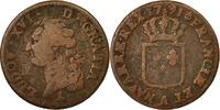 France Sol Coin, Louis XVI, Sol ou sou, Paris, Copper -