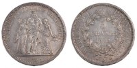 France 5 Francs Coin, Hercule, Paris, Silver, KM:820.1 -