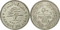 Lebanon 50 Piastres Coin, Nickel, KM:28.1 -