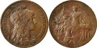 France 10 Centimes Coin, Dupuis, Paris, Bronze, KM:843, Le -