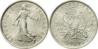 France 5 Francs Coin, Semeuse, Paris, Nickel Clad -