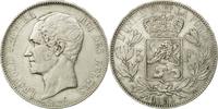 Belgium 5 Francs, 5 Frank Coin, Leopold I, Silver, KM:17 -