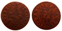 FRENCH STATES 2 Deniers, Tournois Coin, CHATEAU-RENAUD, Copper -