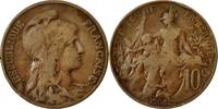France 10 Centimes Coin, Dupuis, Paris, Bronze, KM:843 -