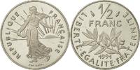 France 1/2 Franc Semeuse, Nickel, KM:931.2, Gadoury:429a -