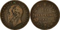 Italy 10 Centesimi Coin, Vittorio Emanuele II, Birmingham -