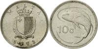 Malta 10 Cents Coin, British Royal Mint, Copper-nickel, KM:96 -