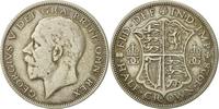 Great Britain 1/2 Crown Coin, George V, Silver, KM:835 -