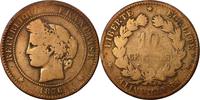 France 10 Centimes Coin, Cérès, Paris, Bronze, KM:815.1 -