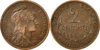 France 2 Centimes Coin, Dupuis, Paris, Bronze, KM:841 -